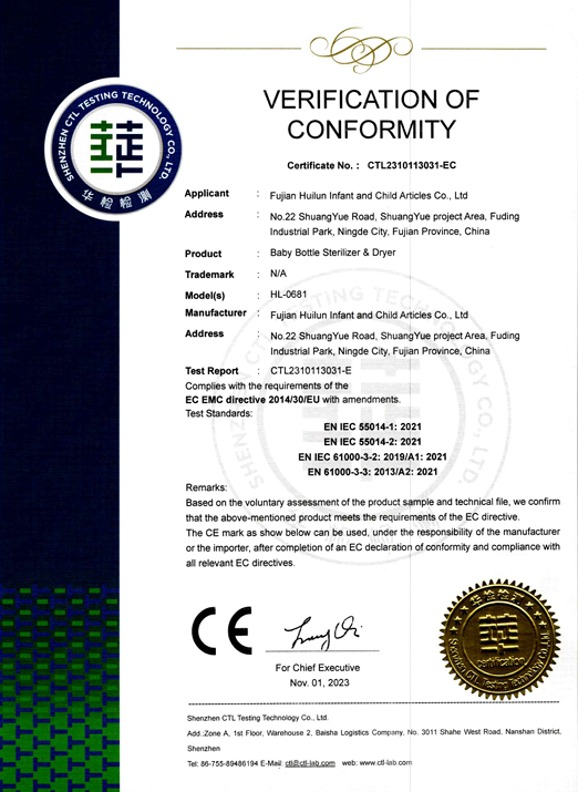 Baby Bottle Sterilizer and Dryer